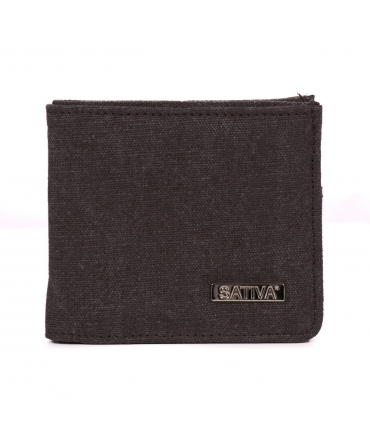 Mens wallet hemp vegan zip compartment card holder