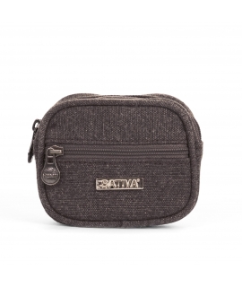 Unisex hemp zip vegan coin purse