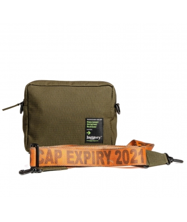 JAGGERY Recycelte Tasche mit abnehmbarem Schulterriemen aus Military Canvas