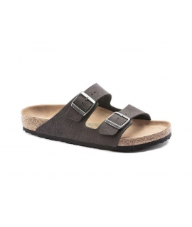 BIRKENSTOCK Arizona BS Vegan Man Hausschuhe mit Schnallen aus staubschwarzem Kork