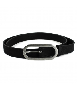 Black vegan belt Woman ecological cork