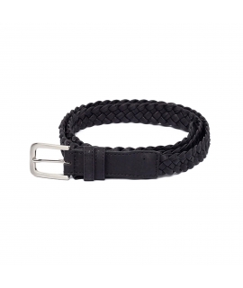 Ceinture vegan en liège noir unisexe 3 cm