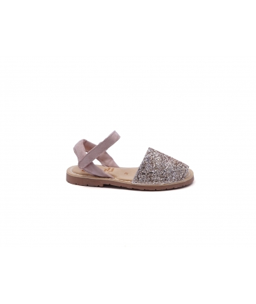 RIA scarpe bimba glitter minorchine strap sottopiede imbottito vegan shoes