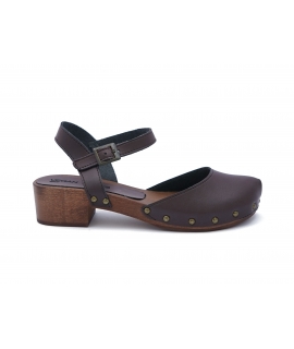 VSI KARI Shoes Woman Sandals Clogs Apple Clogs wooden heel strap closed toe vegan shoes Made in Italy