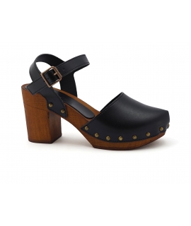 VSI SICILY Shoes Woman Sandals Clogs Clogs apple heel strap closed toe vegan shoes Made in Italy