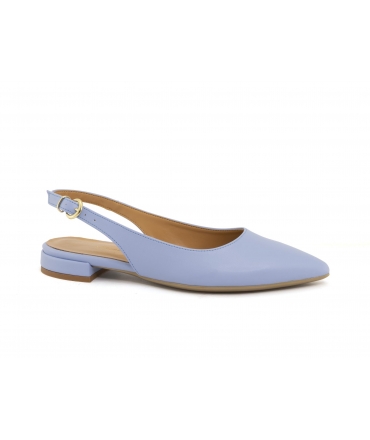 VSI MABI Bailarinas veganas puntera azul pastel zapatos veganos Made in Italy