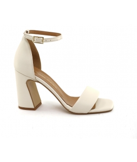 VSI NELLY Ivory Vegan Bridal Sandals High Heel Closed Heel Made in Italy