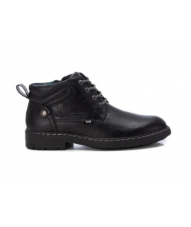 REFRESH Botas veganas negras casual para hombre con cremallera zapatos veganos de invierno