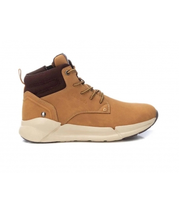 REFRESH sneakers alta vegan uomo camel lacci scarpe vegane zip interna