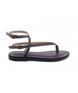 VSI ZAHRA Vegan sandals in dark brown apple slave Made in Italy