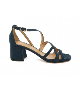 VSI NALIA Blaue vegane Sandalen bequem gewebte vegane Schuhe mit geschlossenem Absatz Made in Italy