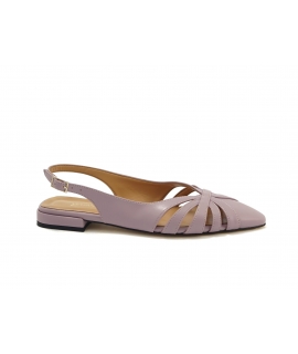 VSI ANICE elegante lila Slingback-Ballerinas, hergestellt in Italien