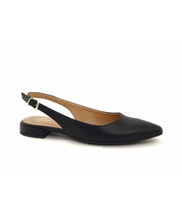 VSI MABI schwarze vegane Maisballerinas, elegante Slingbacks, hergestellt in Italien