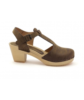 VSI BEBE Chaussures Femme Sandales Sabots Sabots talon en bois chaussures végétaliennes Made in Italy