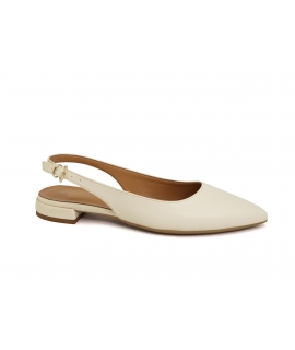 VSI MABI chaussures plates de mariage vegan ivoire slingback bout pointu cérémonie Made in Italy