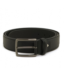 VSI DEVIN Ceinture végétalienne en maïs noir avec boucle foncée fabriquée à la main Made in Italy