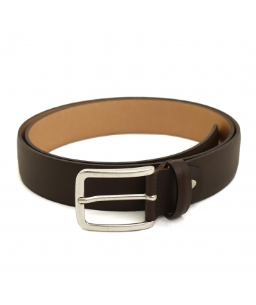 VSI NAT Ceinture végétalienne en maïs marron foncé pour hommes fabriquée à la main Made in Italy