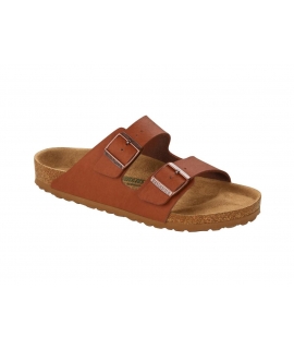 BIRKENSTOCK Arizona BS Hausschuhe Man schnallt vegane Schuhe an