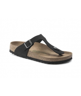 BIRKENSTOCK Vegan Gizeh nero Donna ciabatte infradito fibbia regolabile