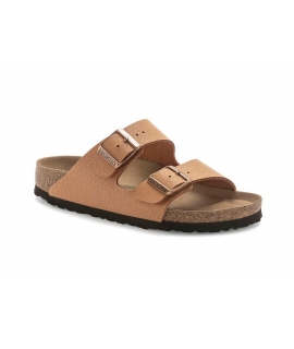 BIRKENSTOCK Arizona vegane braune Unisex-Hausschuhe Doppelband vegane Schuhe