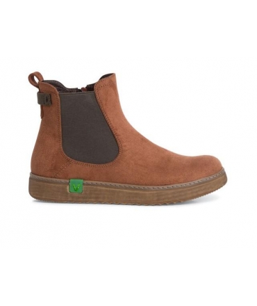 JANA Beatles Stiefel veganer brauner recycelter elastischer Reissverschluss