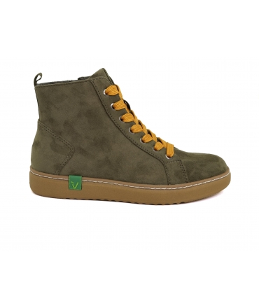 JANA Vegan Women's Shoes recycelte High-Top-Sneaker mit Schnürsenkeln und seitlichem Reissverschluss