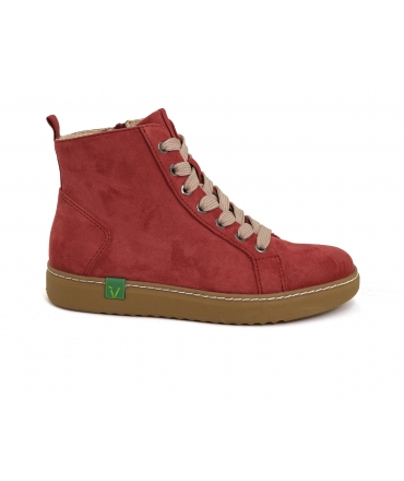 JANA Vegan Women's Shoes recycelte High-Top-Sneaker mit Schnürsenkeln und seitlichem Reissverschluss