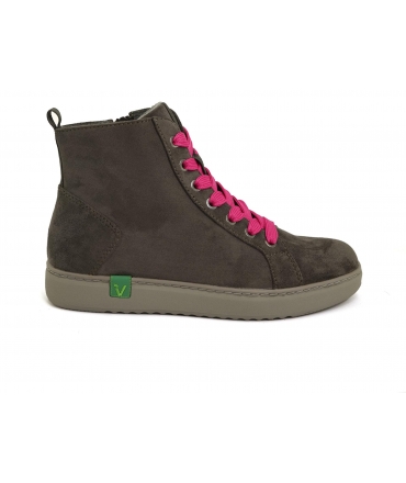 JANA Vegan Women's Shoes recycelte High-Top-Sneaker mit Schnürsenkeln und seitlichem Reissverschluss