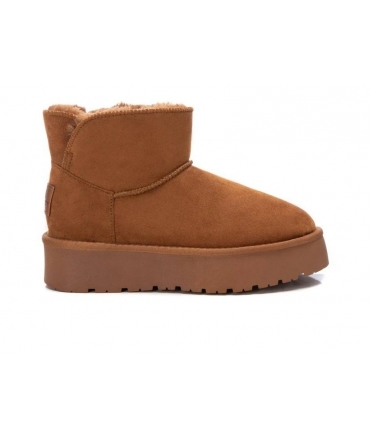 XTI boot platform camel low faux fur vegan padded warm