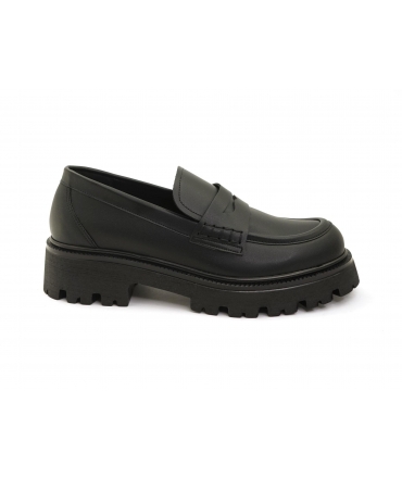 VSI BENNY Mocassini neri chunky mais scarpe vegan Made in Italy