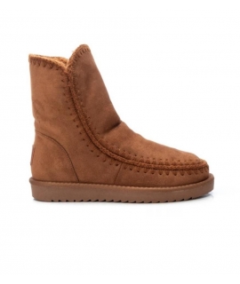 Bottines XTI Vegan Eskimo avec fausse fourrure marron, rembourrées chaudes et confortables