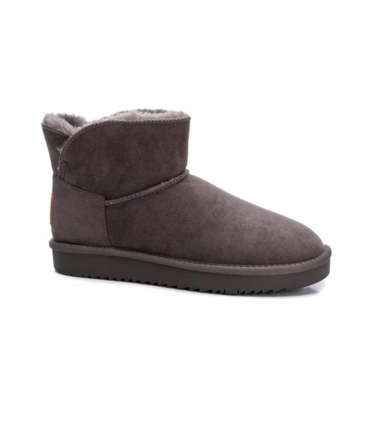 XTI Stivaletti finto pelo grigi imbottiti caldi scarpe vegan modello slip-on in peluche