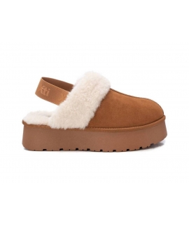 XTI Sabot finto pelo marroni imbottiti vegan modello slip-on in peluche