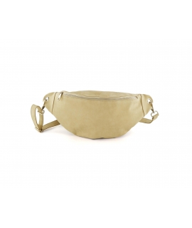 VSI RIVA beige vegan sac ceinture réglable avec zip fabriqué en Italie