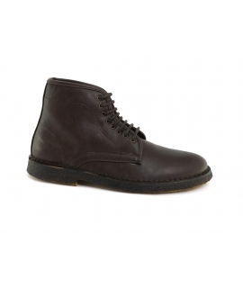 Bota vegana VSI OSERO para hombre con cordones marrón oscuro Made in Italy