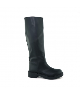 VSI ADRI Schwarze vegane Stiefel röhrenförmige Mais wasserdichte vegane Schuhe Made in Italy