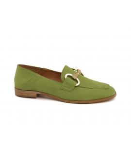 VSI FLO Green mocassins vegan mules carrées avec mors effet daim chaussures vegan