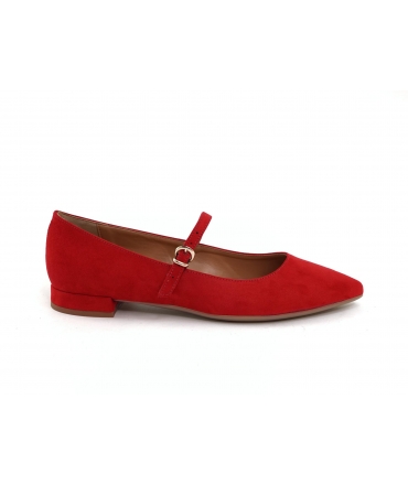 VSI POLLY Ballerine mary jane vegan basse cinturino rosse punta scarpe vegane Made in Italy eco