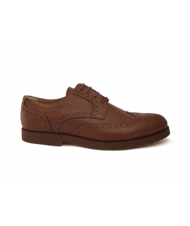 VSI DEIRO Chaussures élégantes pour hommes derby en cuir marron vegan style anglais Made in Italy