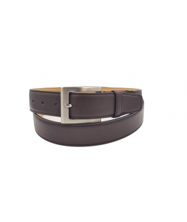 VSI BADIA vegan belt dark brown corn soft square buckle made in Italy