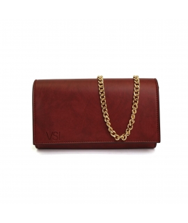 VSI CAMUCIA Vegan bag Burgundy corn wallet clutch, removable shoulder strap with button