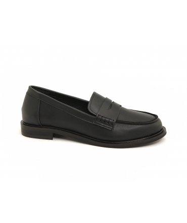 VSI BRIS Mocasín vegano de mujer negro vintage corn zapatos veganos hechos en Italia