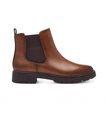 JANA Bottines basses Beatles vegan marron avec zip élastique