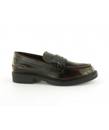 VSI CEDI Mocasines universitarios veganos marrones zapatos veganos elegantes de charol Made in Italy